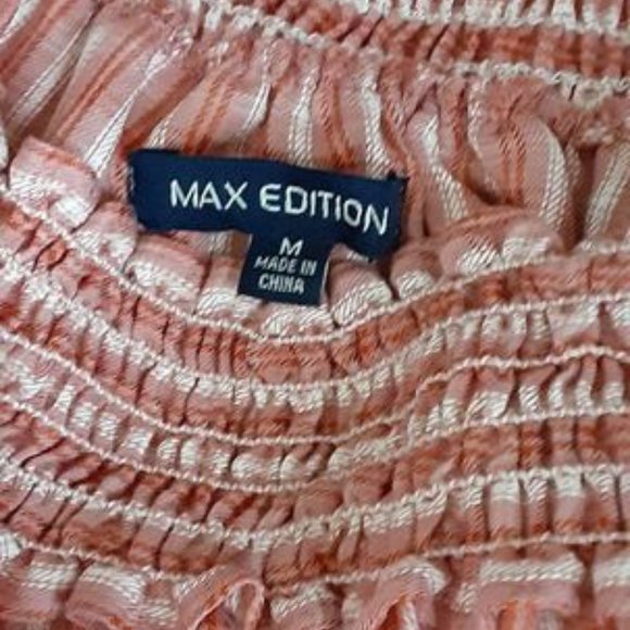 NWT MAX EDITION Peasant Blouse Rayon/Poly Blend Size Medium - Picture 7 of 8